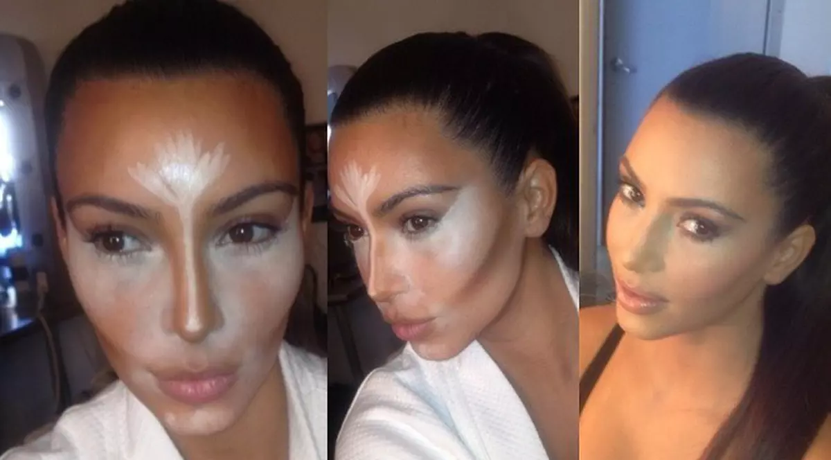 TUTORIAL VIDEO: Trucuri de machiaj a la Kim Kardashian! Cum să obţii un ten perfect şi nas mai mic!
