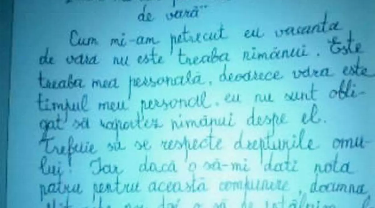 Toţi am fost obligaţi să scriem compuneri la viaţa noastră, însă un puşti român A RUPT INTERNETUL cu compoziţia lui! 