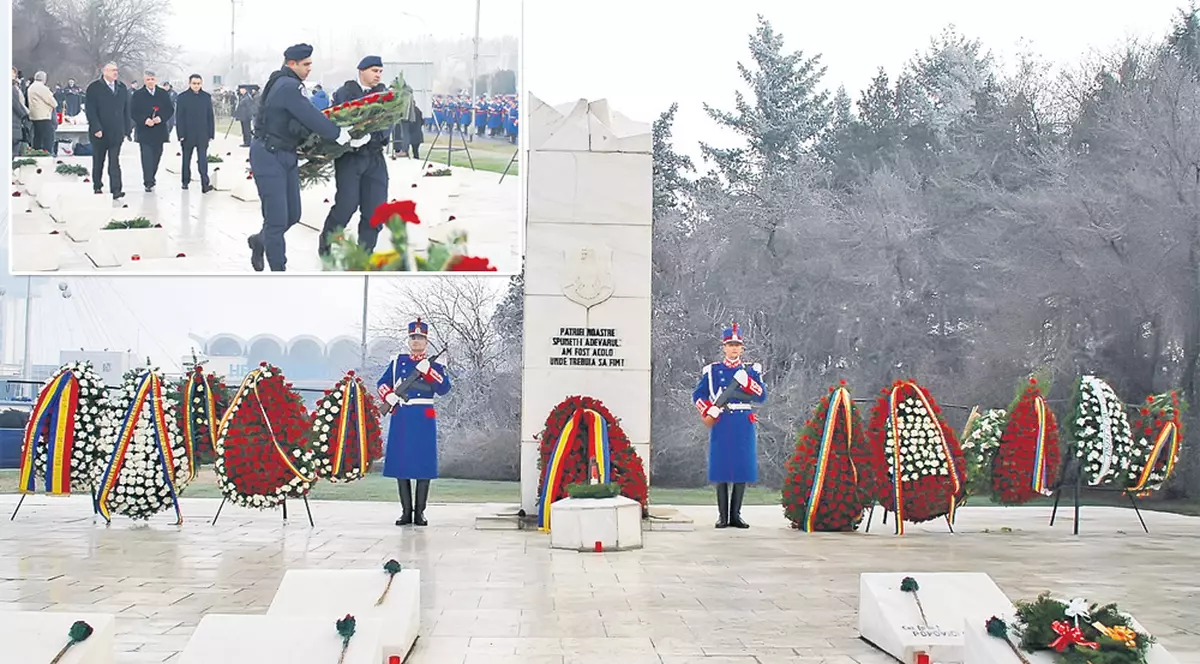 Jandarmii i-au comemorat pe eroii ucişi în masacrul de la Otopeni