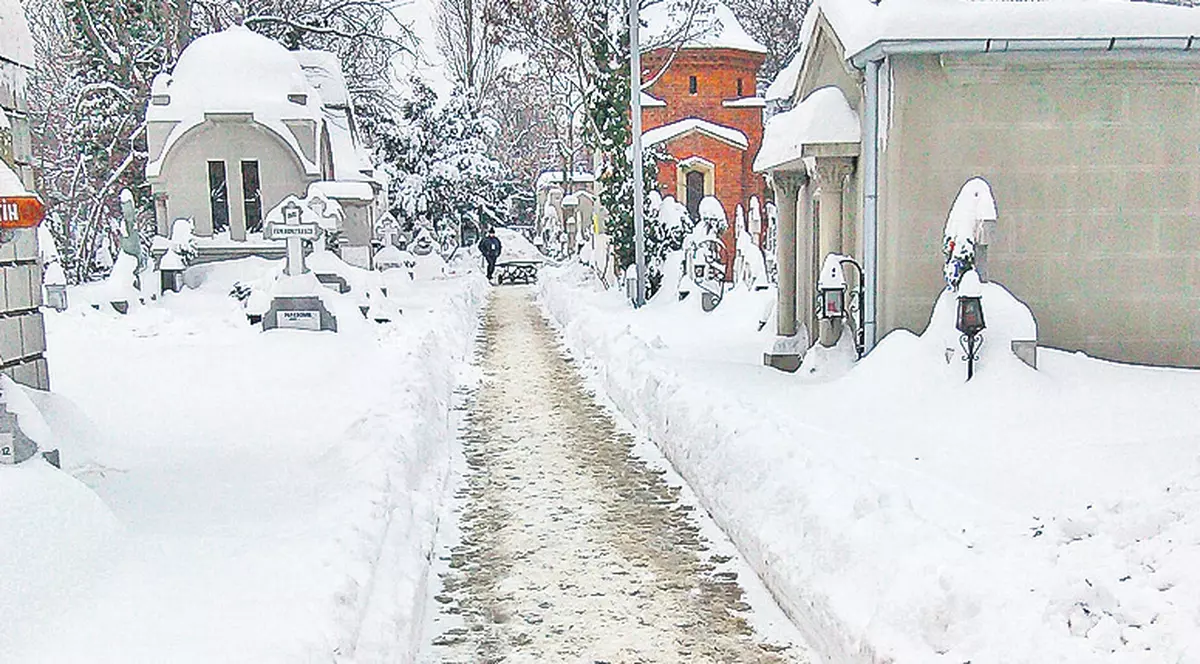 În cimitirele din Capitală, apa inunda cavourile
