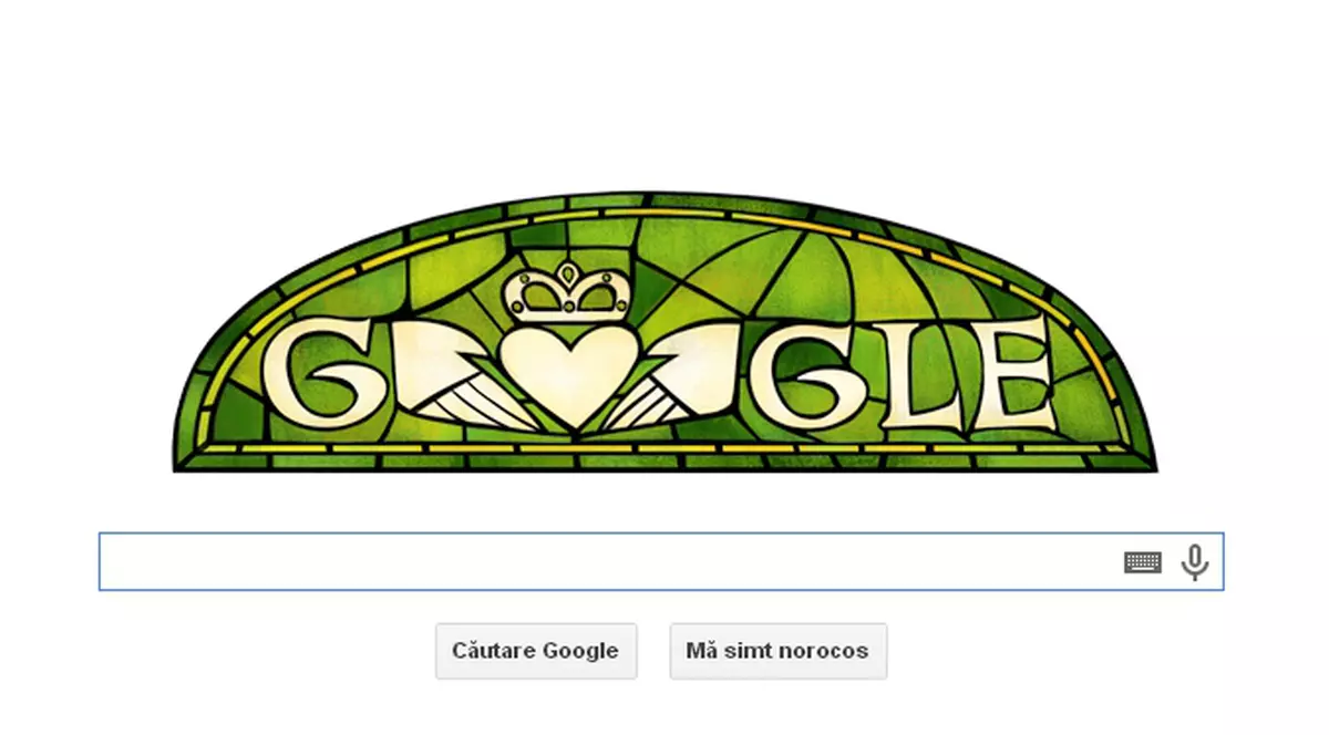 GOOGLE DOODLE special pentru Ziua Sfântului Patrick