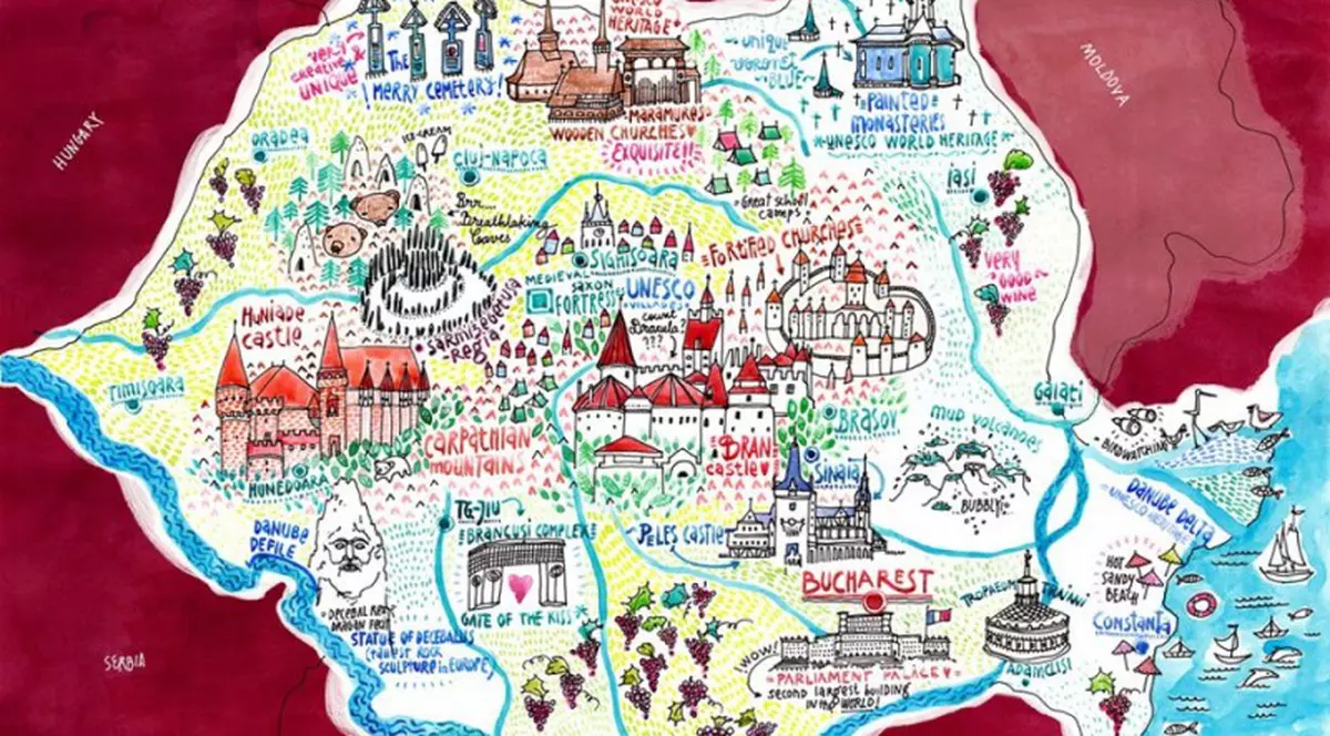 Uite cum arată HARTA de 1,4 milioane de euro cu ajutorul căreia Guvernul speră să atragă turiştii în România