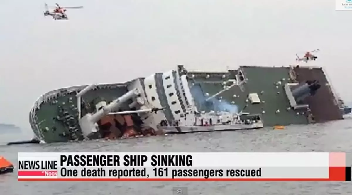 Feribot cu peste 470 de pasageri, NAUFRAGIAT în largul Coreei de Sud