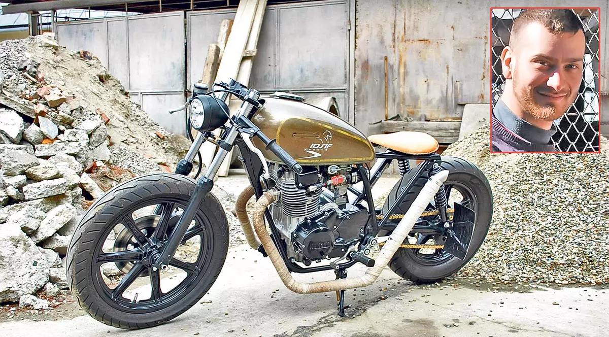 Un tânăr din Bistriţa şi-a construit motocicleta preferată singur