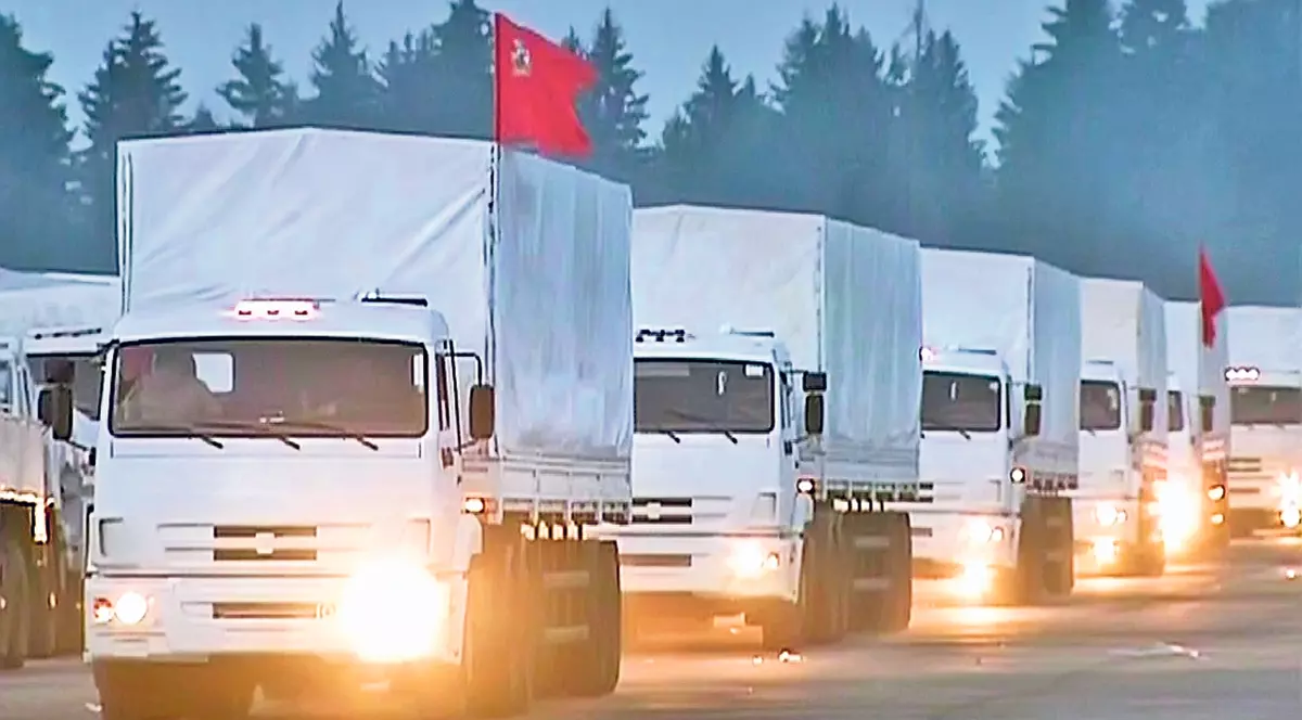 Kievul a recunoscut convoiul rus ca ajutor umanitar