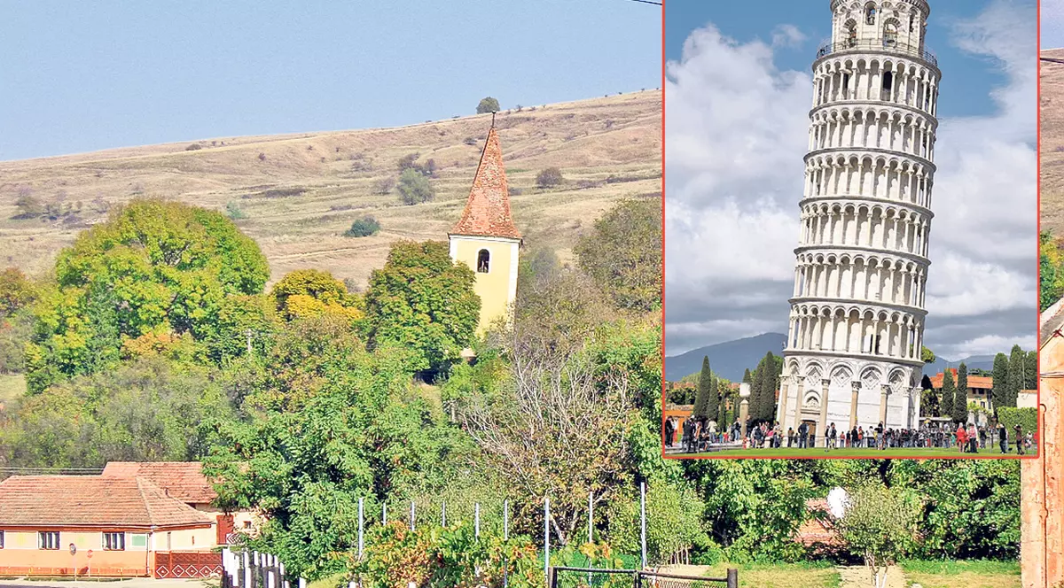 Nu doar italienii se mândresc cu turnuri înclinate. Pisa are unul, Sibiul are trei!