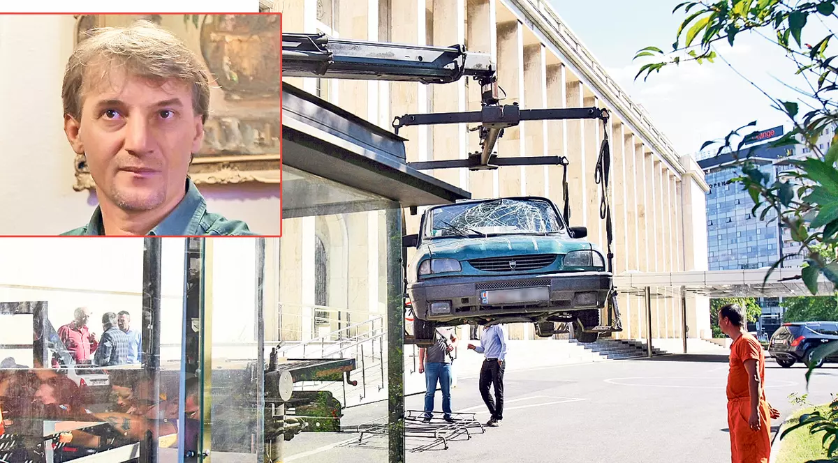 Electricianul TVR Adrian Sobaru a «atacat» Guvernul cu maşina