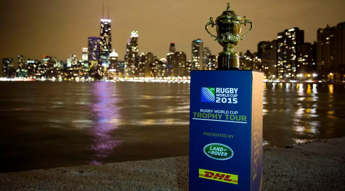 RUGBY/ CUPA MONDIALĂ 2015: Trofeul William Webb Ellis a început turul prin lume! Ajunge și la noi!
