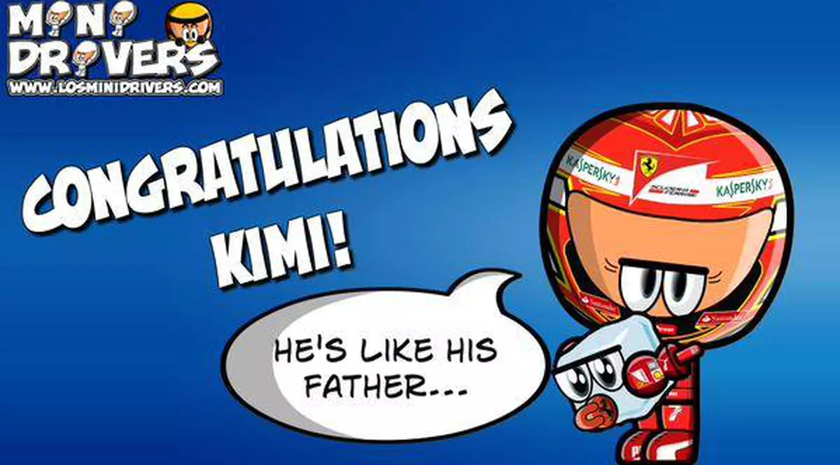 Lotus îl felicită pe Kimi Raikkonen. Finlandezul a devenit tătic