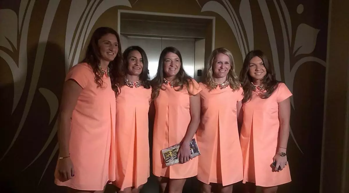 Echipa României de Fed Cup, în roz la petrecerea jucătoarelor
