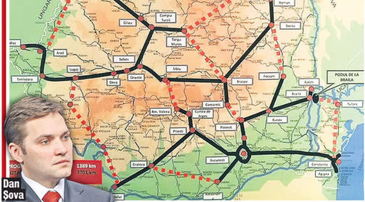 Autorităţile promit, PE HÂRTIE, 1.300 de noi km de autostradă în următorii 15 ani