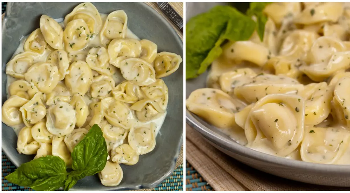Tortellini cu sos alb