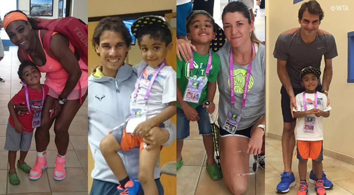 Nepotul Alexandrei Dulgheru s-a pozat cu vedetele tenisului mondial