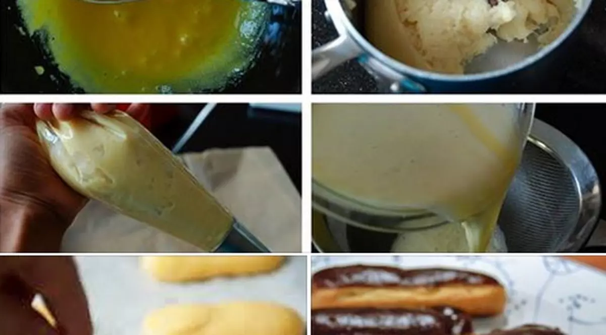 Reţeta rapidă de eclere cu cremă de vanilie