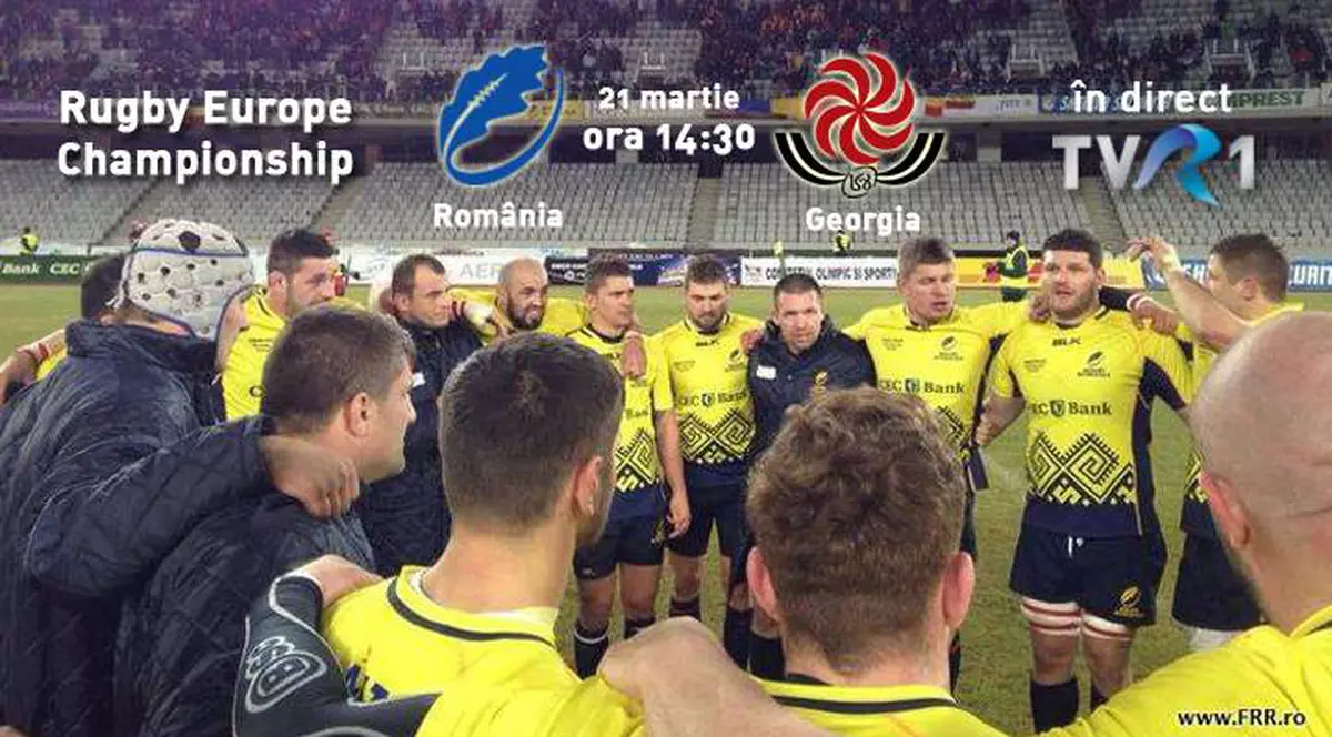 Derby-ul România - Georgia la rugby, în direct la TVR