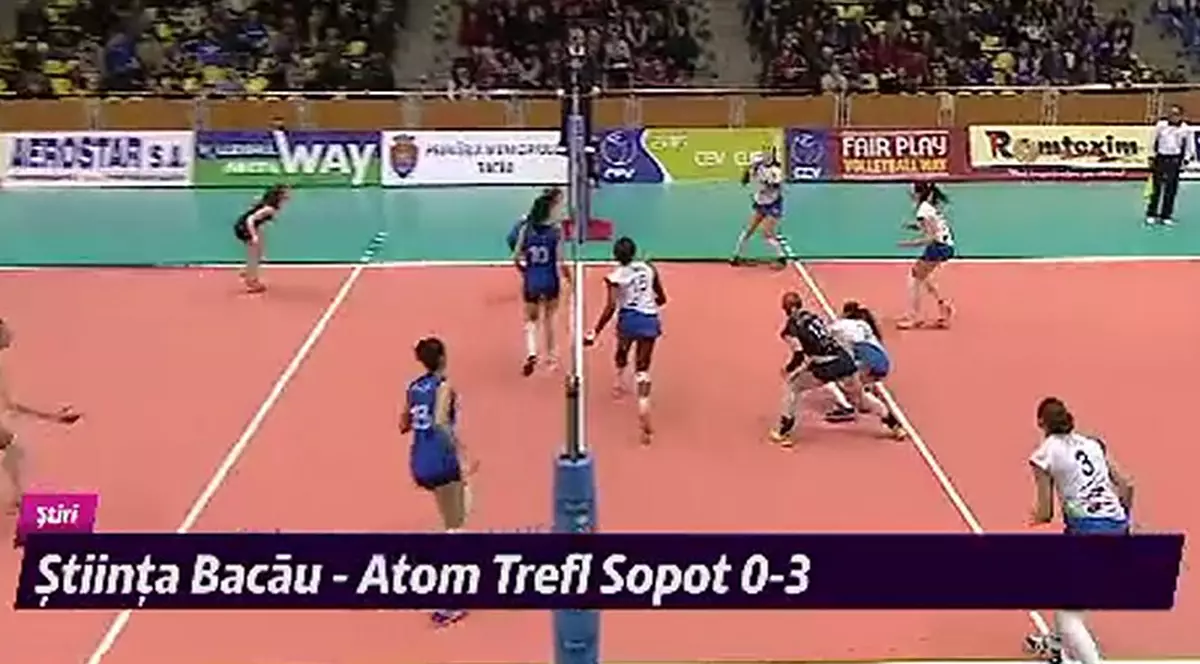 Știința Bacău, învinsă acasă în Cupa CEV! Șanse mici de calificare în Final Four