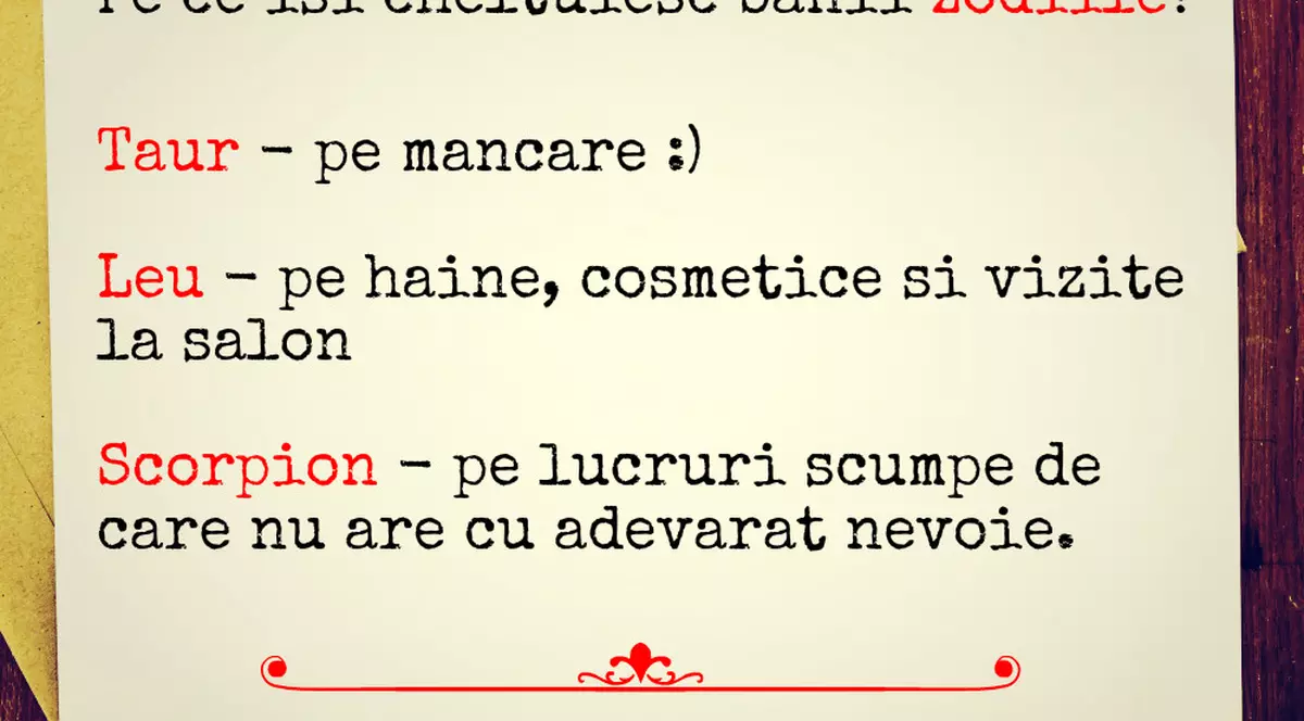 PE CE CHELTUIESC ZODIILE CEI MAI MULȚI BANI