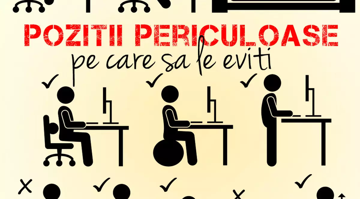 CELE MAI PERICULOASE POZIȚII ÎN CARE STAI ZIUA