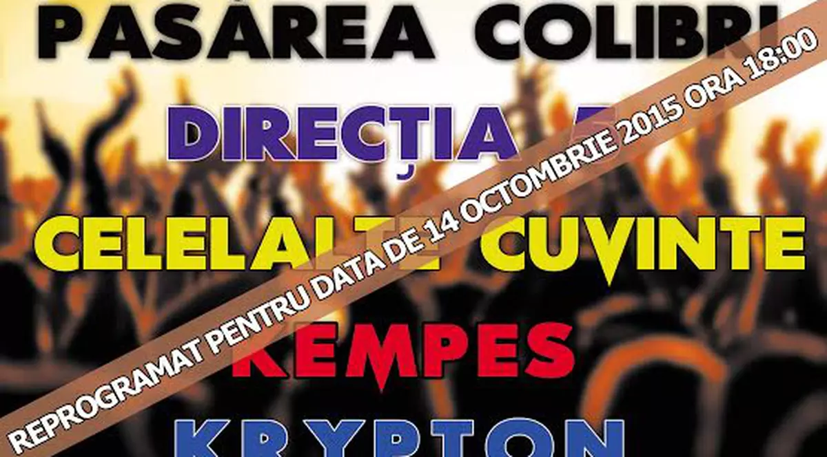 ”Rock Legends” a fost reprogramat pentru 14 octombrie a.c., Sala Polivalentă