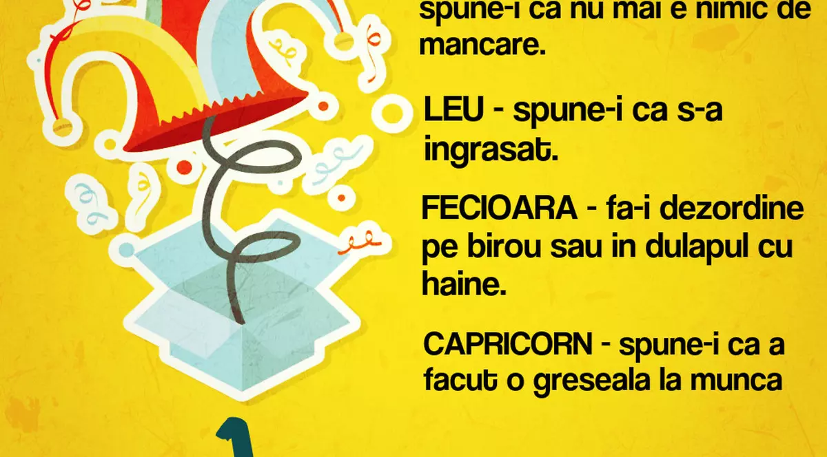 CUM SĂ PĂCĂLEȘTI ZODIILE DE 1 APRILIE