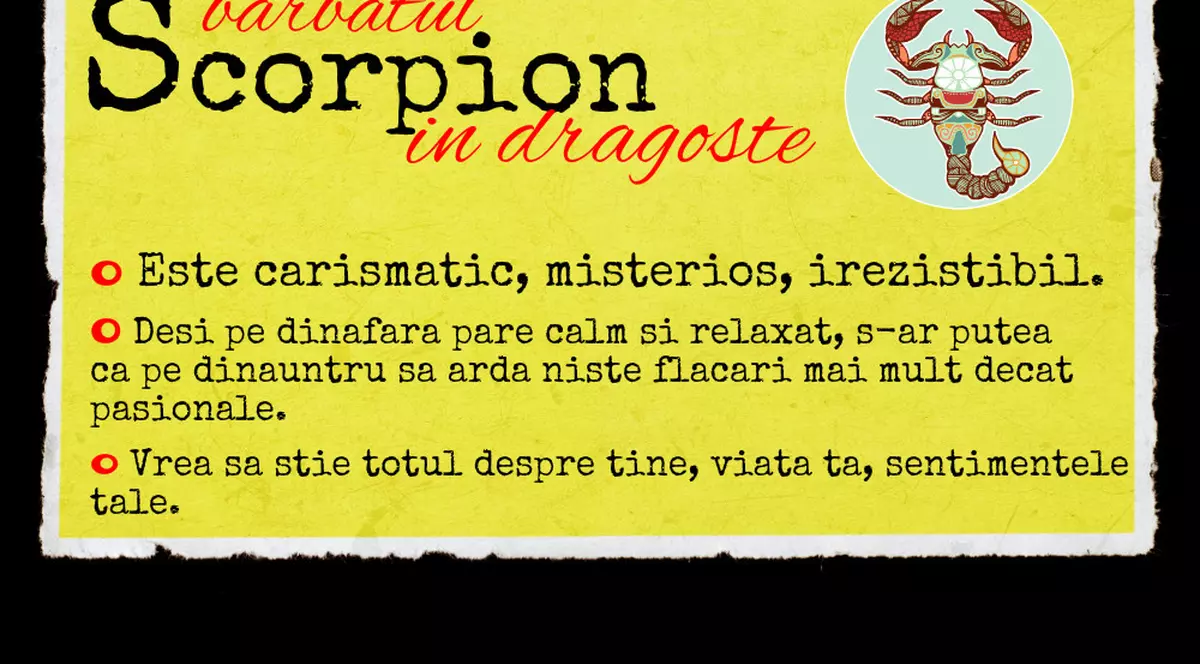 BĂRBATUL SCORPION ÎN DRAGOSTE