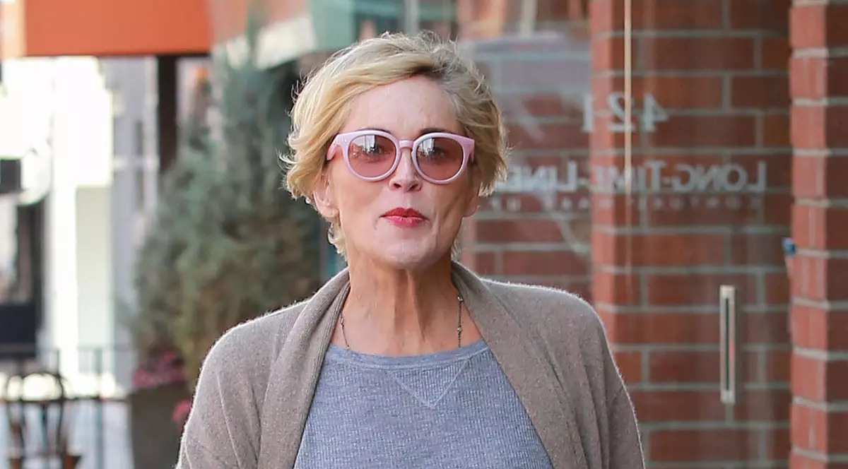 Da' sutienul, unde-i sutienul? Sharon Stone a ieșit pe stradă cu sânii la purtător | FOTO