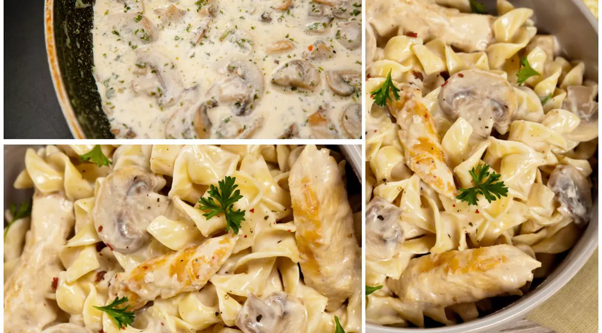 Tăieţei cu ciuperci şi usturoi