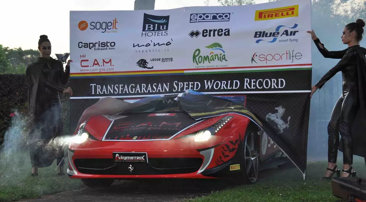 Cursă inedită pe Transfăgărăşan. ^Un pilot italian amator de viteză a reuşit să închidă o porţiune din celebra rută montană, pentru a stabili un record mondial / GALERIE FOTO&VIDEO