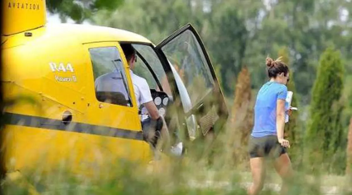 Ce face soția unui fotbalist milionar când are poftă de un croissant? ^Închiriază un elicopter! GALERIE FOTO