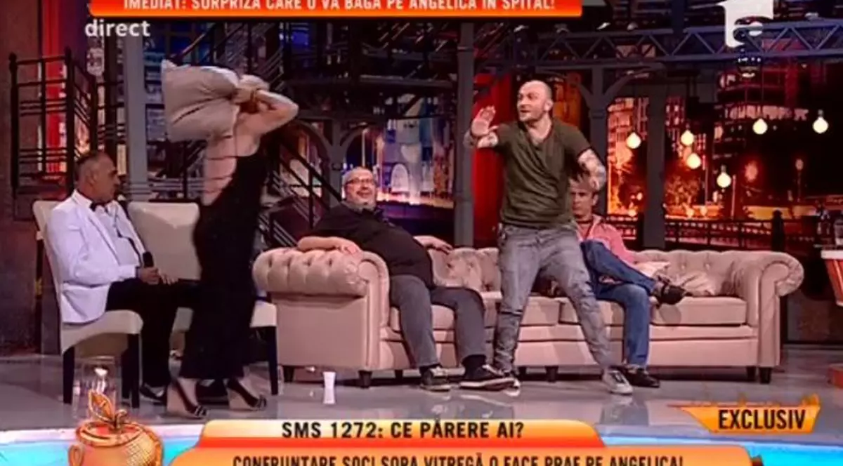 Circ în direct! Angelica Constantin s-a manifestat ca la ușa cortului în platoul lui Capatos. Lazarus, mai, mai să o pocnească!