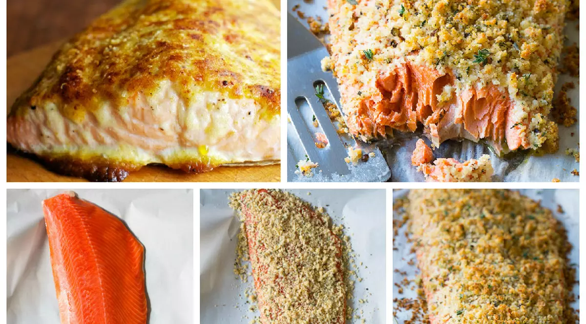 Somon în crustă de parmezan