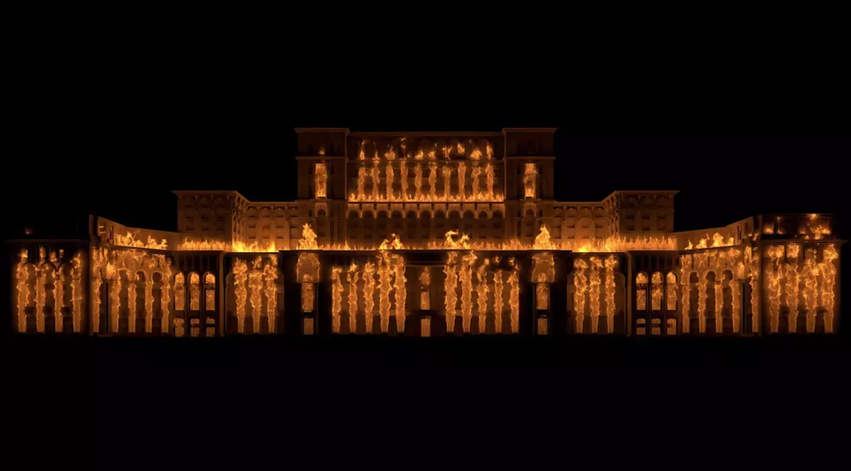 FOARTE TARE! Casa Poporului... ”în flăcări” | VIDEO