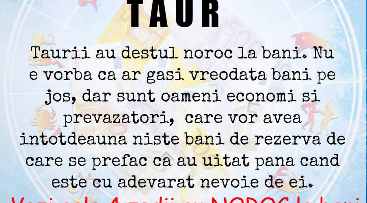 4 zodii au noroc la bani în septembrie! Vezi dacă te regăsești printre acestea