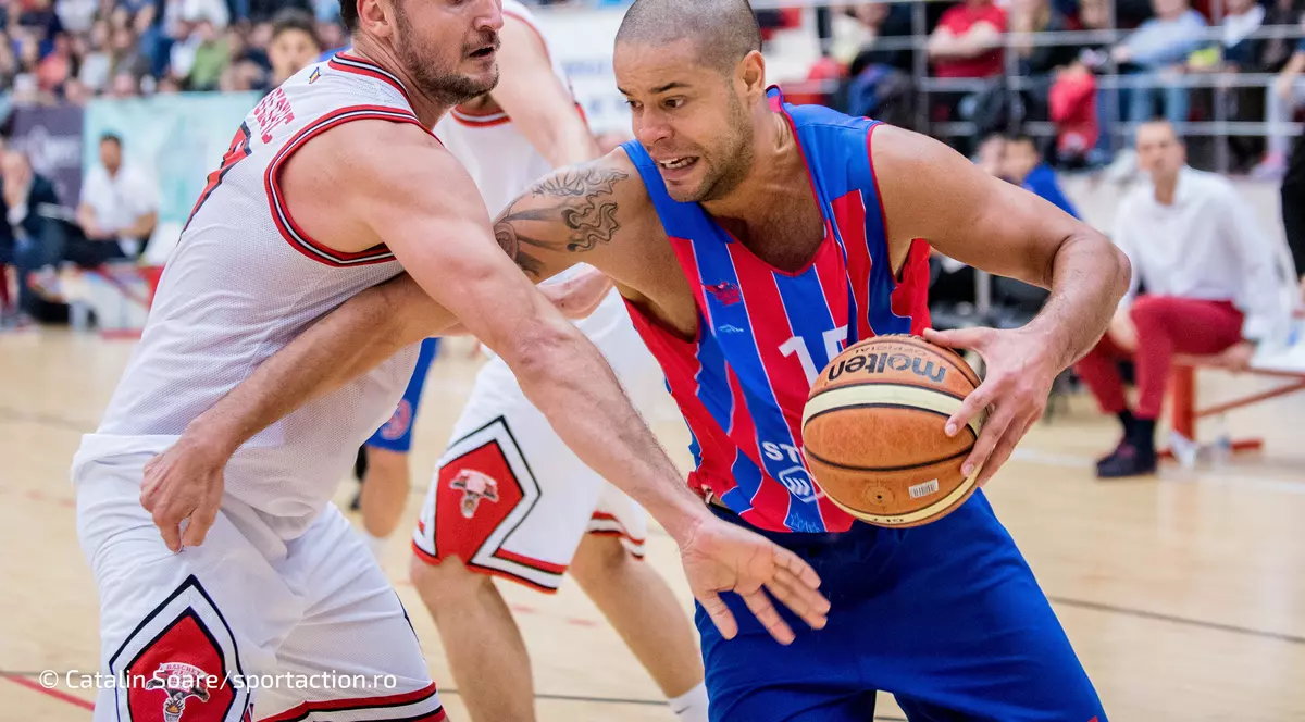 Steaua CSM EximBank, victorie mare în Eurocup: 81-75 cu Buducnost. Mesajul galeriei
