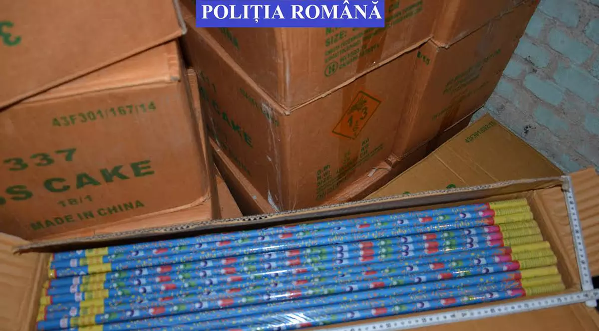 Captură împresionantă a polițiștilor ilfoveni! Peste 70 de tone de artificii, în valoare de 400.000 de euro, au fost confiscate de oamenii legii