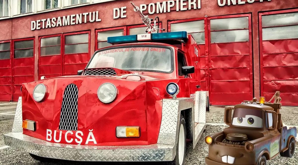 Pompierii din Onești au transformat un Trabant într-o autospecială. Faceți cunoștință cu Bucșă | FOTO