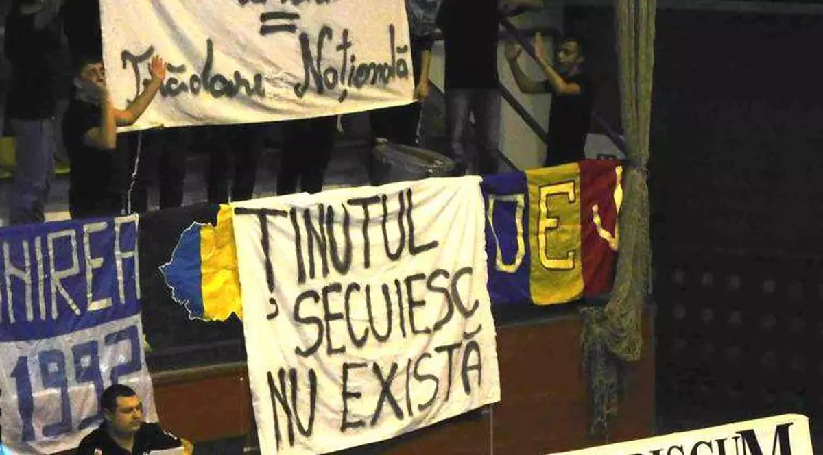 Scandal la un meci de volei, de la un banner cu ”Ținutul Secuiesc nu există”