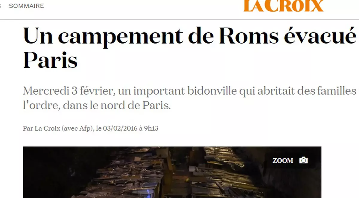 Tabără de romi români evacuată în Franța!