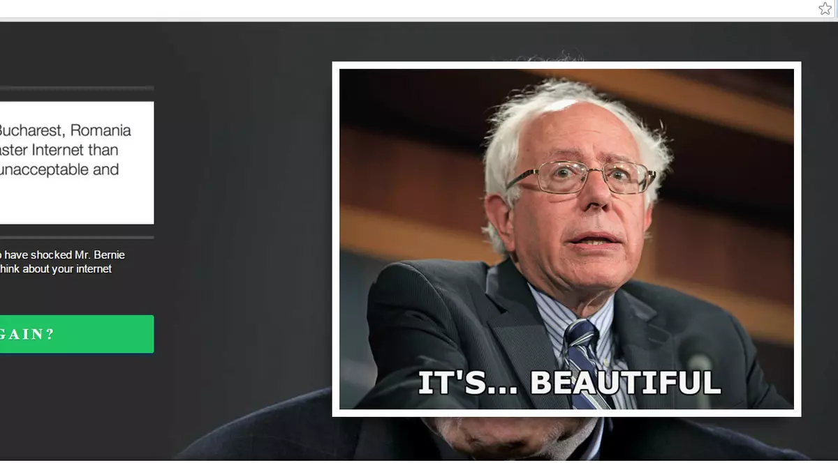 A apărut "Berniespeedtest". Site-ul care verifică viteza internetului, lansat după remarca lui Bernie Sanders