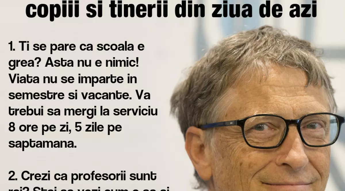 14 reguli de viață de la Bill Gates, pe care orice tânăr ar trebui să le știe