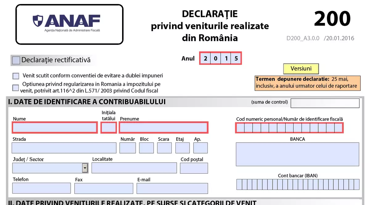 Astăzi este ultima zi în care poți depune Declarația 200 privind veniturile realizate în România în 2015. Ce se întâmplă dacă întârzii