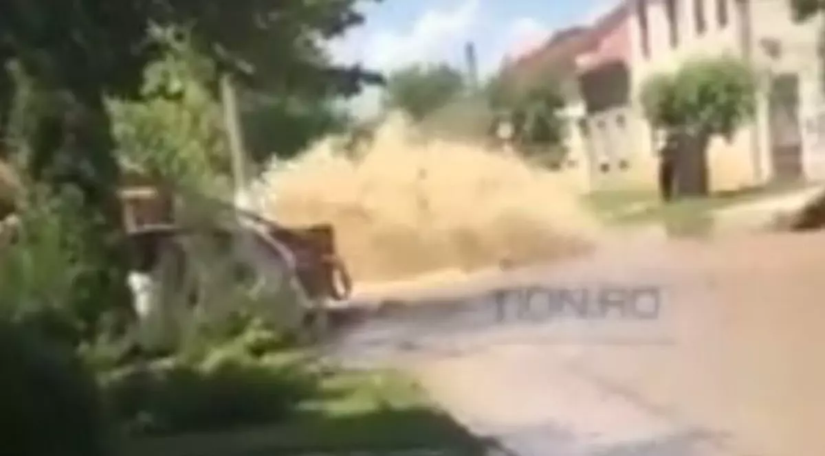 "Dorel" din Timişoara a făcut fântână arteziană în plină stradă, din greşeală | VIDEO
