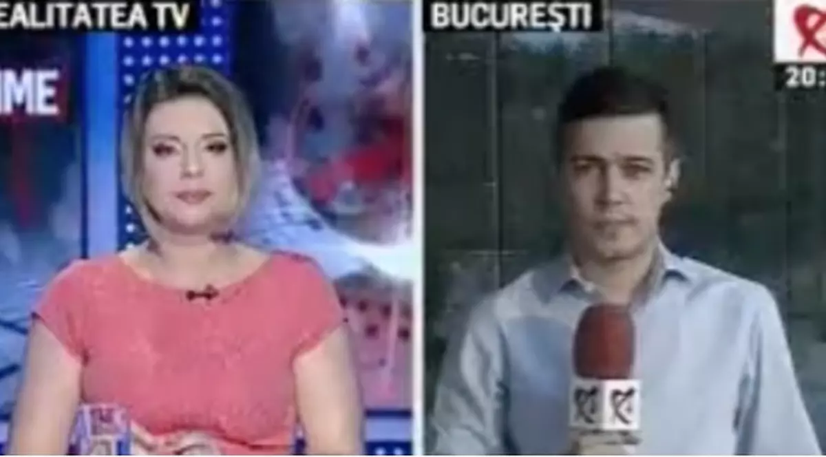 Scenă incredibilă în direct. Ce a pățit un reporter în centrul Bucureștiului
