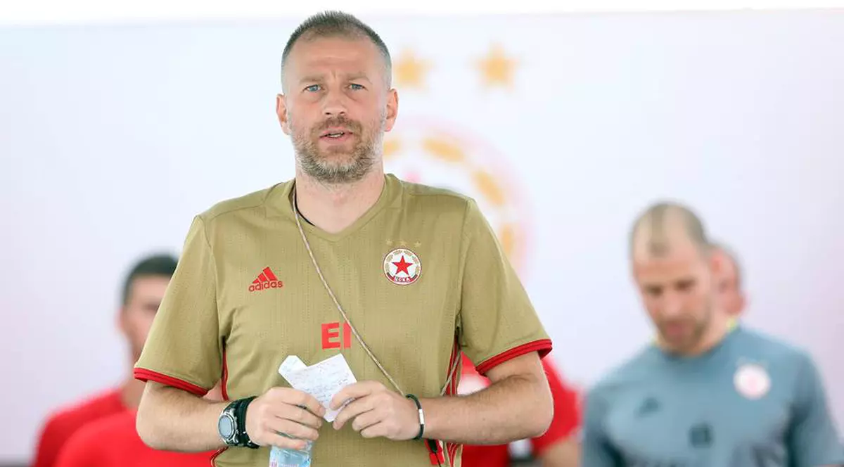 Antrenorul Edi Iordănescu a condus primul antrenament la ȚSKA Sofia