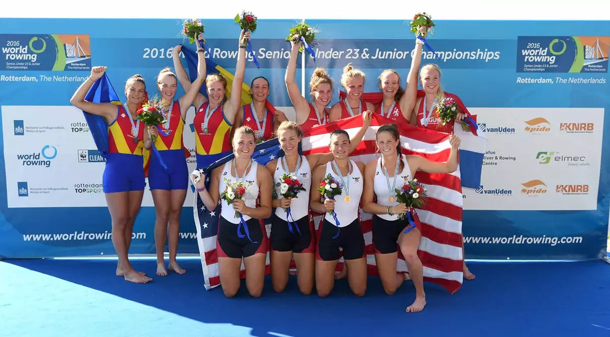 România, medaliată cu argint în proba de 4 rame feminin, la Mondialele de canotaj pentru tineret