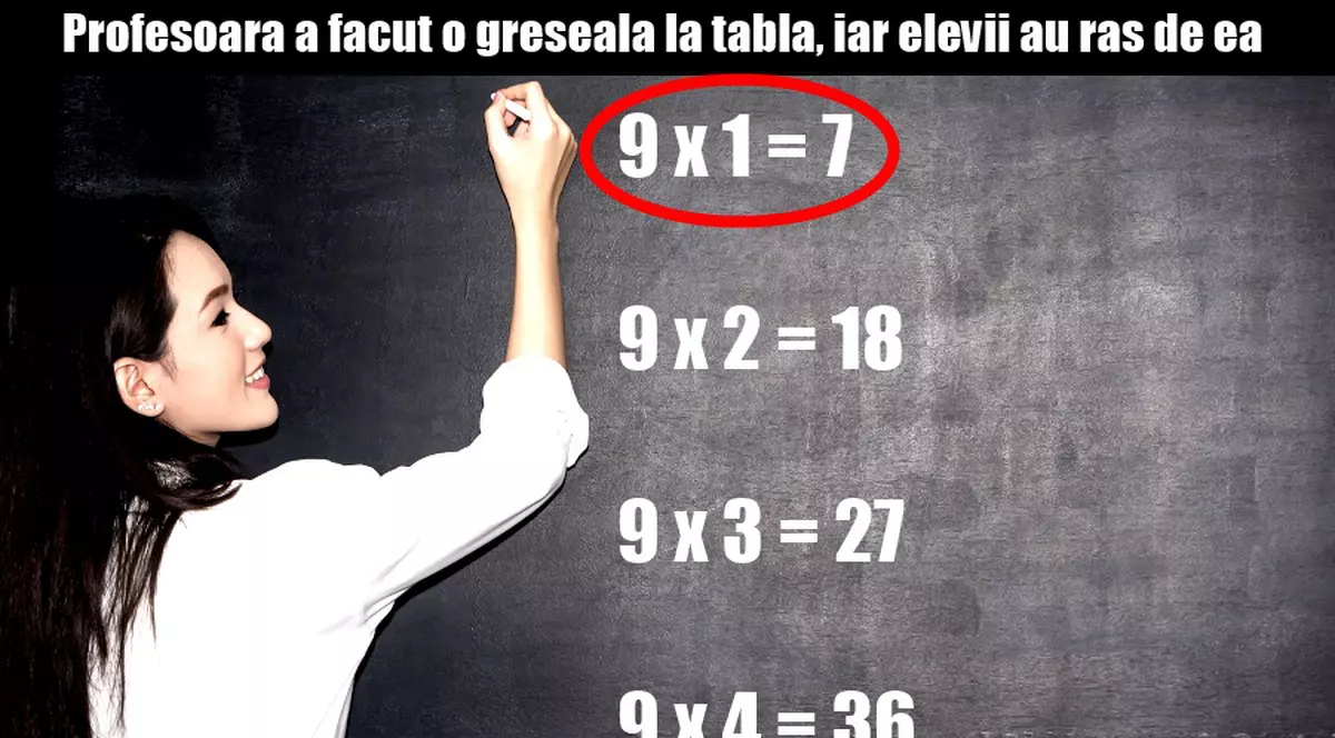 O profesoară a greșit la tabla. Elevii au râs de ea