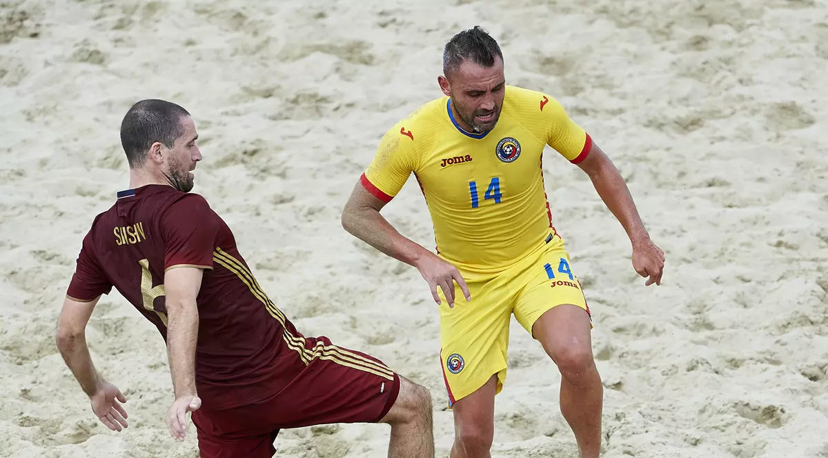 Fotbal pe plajă. Tricolorii luptă duminică, contra Belarusului, pentru evitarea ultimului loc în Divizia A din Liga Europeană