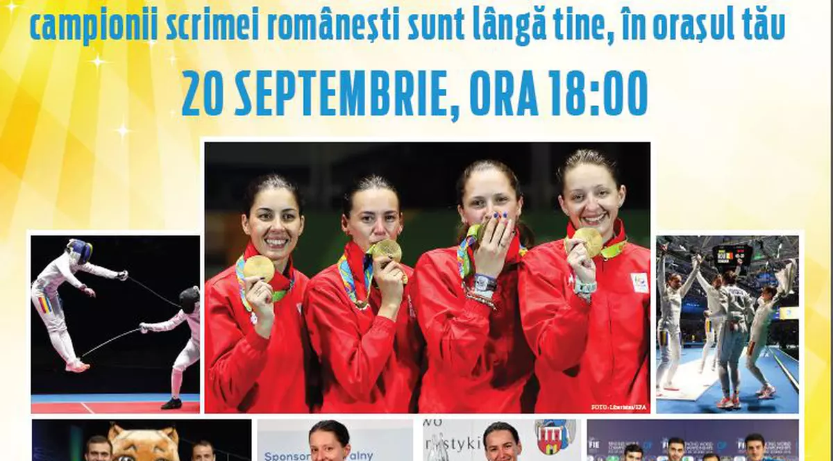 FlashMob România 2016 are loc marți, de la ora 18:00, în 11 orașe din țară! Vezi în ce locații vin campionii de la scrimă în orașul tău!