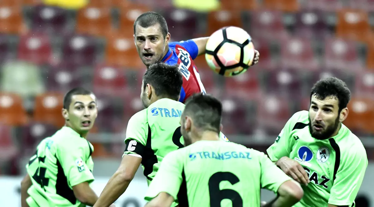 Fotbaliștii echipe Gaz Metan Mediaș s-au apărat grupat în meciul cu Steaua