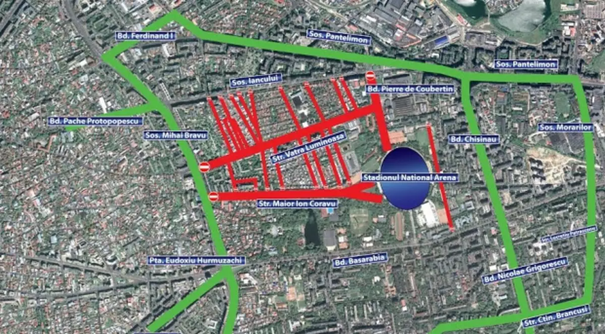 Restricții de circulație prilejuite de partida România - Polonia
